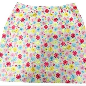 Lilly Pulitzer multicolor daisy print mini skirt size 6